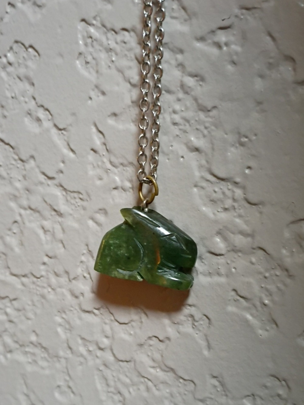 Green Jade Rabbit Pendant Necklace - Women's Jewelry